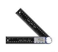 Goniometro angolare digitale 2 in 1 con scala da 200 mm e display LCD trasparente per la lavorazione del legno, realizzato in fibra di vetro e ABS per una maggiore durata e letture precise (blu e nero