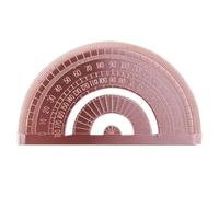 Goniometro angolare in metallo, righello per geometria, incisa, in rame, leggero, compatto, di precisione, multiuso, strumento di misurazione 'angolo per architettura scolastica, 10 x 5 cm