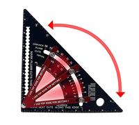 Goniometro angolare in pollici in lega Righello triangolare Strumento di posizionamento multiangolo Linea di lavorazione del legno Righello Misuratore