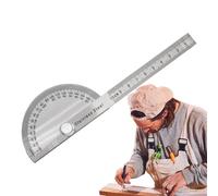 Goniometro angolare, righello angolare con 180 gradi, strumento di misura per costruzione, disegno, geometria, matematica