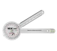 Goniometro Baseline Absolute+Axis in Plastica - Strumento per la Misurazione dell’Ampiezza di Movimento a 360° con Livella di Allineamento Integrata e Bracci da 30,5 cm