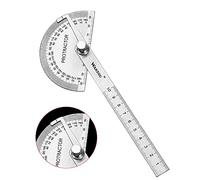 Goniometro da 180 gradi Calibro angolare in acciaio inossidabile Strumento di misurazione matematica multifunzione regolabile Righello a semicerchio(Type 1-10 cm)