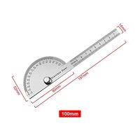 Goniometro da 180 gradi Goniometro in metallo Goniometro Calibro in acciaio inossidabile Angolo di misurazione regolabile Righello Set di strumenti for la lavorazione del legno Strumenti per la lavora