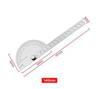 Goniometro da 180 gradi Goniometro in metallo Goniometro Calibro in acciaio inossidabile Angolo di misurazione regolabile Righello Set di strumenti for la lavorazione del legno Strumenti per la lavora