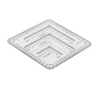 Goniometro da 7 cm, righello multi-coordinate in acrilico, scala trasparente per topografia, ingegneria, studio geografico