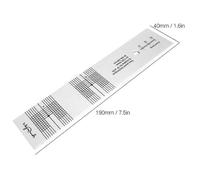 Goniometro di allineamento in acrilico per braccio tipo S e testina da 1/2", scala ad alto contrasto con lente d'ingrandimento.