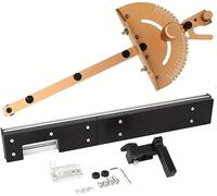 Goniometro di precisione in alluminio con scala laser per sega da banco e fresatrice, righello di misurazione per la lavorazione del legno, strumento versatile