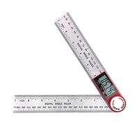 Goniometro Digitale 360° in Acciaio Inossidabile, Metro Elettronico Portatile per Falegnameria - Schermo Digitale Chiaro, Strumento Preciso e Resistente per Costruzione e (200 mm)