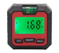 Goniometro Digitale, Livella Elettronica Compatta in ABS con Base Magnetica, Precisione ±0,2 Gradi - Lettura Facile, Misurazione Angoli e Pendenze, Ideale per Falegnameria e (Rossa)