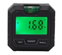 Goniometro Digitale, Livella Elettronica Compatta in ABS con Base Magnetica, Precisione ±0,2 Gradi - Lettura Facile, Misurazione Angoli e Pendenze, Ideale per Falegnameria e (Nera)
