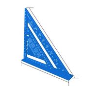 Goniometro for righello triangolare in lega di metallo da 7 pollici for carpentiere quadrato for misurazione del layout for la lavorazione del legno e la carpenteria(Brown)