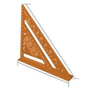 Goniometro, Goniometro for righello triangolare in lega di metallo da 7 pollici for carpentiere quadrato for misurazione del layout for la lavorazione del legno e la carpenteria(Golden)
