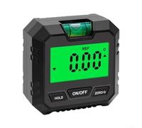 Goniometro inclinometro digitale con base magnetica, precisione ± 0,2°, risoluzione 0,05°, portata 0°-360°, display LCD retroilluminato, struttura in lega di alluminio, per