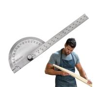 Goniometro per la lavorazione del legno, in acciaio , angolo di 180 gradi, goniometro matematico, strumento di ricerca righello per la lavorazione del legno per edilizia