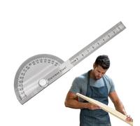 Goniometro per la lavorazione del legno, righello per la lavorazione del legno con 0 - 180 gradi, calibro angolare, strumento di misurazione 'angolo per costruzione, disegno, geometria, matematica
