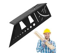 Goniometro per troncatrice - Calibro di misurazione 21,5x7,2x6 cm | Mirino angolare, righello per layout da 45 gradi 90, accessorio quadrato per la lavorazione del legno da falegname, strumento per ma