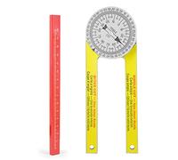 Goniometro per troncatrice, con bilancia incisa di precisione per falegnameria, posizionamento di taglio, struttura leggera in ABS, design portatile, ideale per stampaggio a corona, smussatura