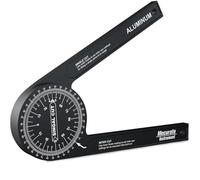 Goniometro per troncatrice, goniometro in alluminio da 17,8 cm, con laser di precisione, per falegnami, idraulici e tutti i settori edilizi, colore: nero