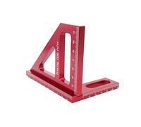 Goniometro quadrato for la lavorazione del legno Righello triangolare in lega di alluminio Strumento di misurazione del layout di alta precisione for falegname ingegnere,Prodotti di precisione(Rot)