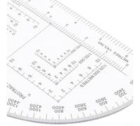 Goniometro quadrato grahometrico di precisione per geometria, strumento di misurazione acrilico da 15,2 cm con scala MP-1 integrata, unità di allenamento durevole per la misurazione dell'angolo