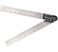 Goniometro, righello angolare, righello angolare digitale multifunzione da 0 a 200 mm con display LCD, strumento di misurazione elettronico in acciaio inossidabile a 360°.