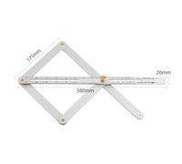Goniometro, Righello diagonale for goniometro in alluminio for la lavorazione del legno con misuratore di angoli in chiara Strumenti di misurazione for costruzioni di carpentieri quadrati(B)