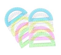 Goniometro Semicircolare 180 Gradi in Plastica Trasparente, 12 Pezzi