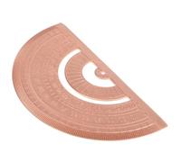 Goniometro Semicircolare in Rame Marrone 180 Gradi per Disegno