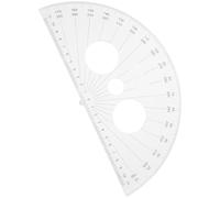 Goniometro Semicircolare Trasparente 180 Gradi in Plastica per Studenti | Misurazione Angolare Precisa, Superficie Liscia e Sbavature, per Margini Quaderno e Vita