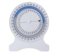 Goniometro trasparente a 360° per fisioterapia articolare, strumento di misurazione del movimento con inclinometro a bolla, goniometro accurato per la valutazione della terapia spinale e fisica (blu)