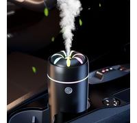 Gonlink Umidificatore, Diffusore Auto per Oli Essenziali, Diffusore Profumo Auto, Umidificatore ad Ultrasuoni a Nebbia Fredda per Ambiente, Ambiente Bambini, Auto (100ML, Nero)