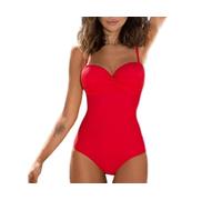 GONMDOPY Costume da Bagno Intero da Donna, Body Push-Up, Costume da Bagno da Spiaggia Contenitivo./Red/L