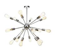 GONMDOPY Lampadario Sputnik Industriale Moderno, Plafoniere per la Casa,Da a Sospensie27 per Cucina,Dario Decorativo per Scale Vintage con Illuminazicromata/Chrome/18-