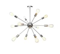 GONMDOPY Lampadario Sputnik Industriale Moderno, Plafoniere per la Casa,Da a Sospensie27 per Cucina,Dario Decorativo per Scale Vintage con Illuminazicromata/Chrome/12-