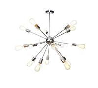 GONMDOPY Lampadario Sputnik Industriale Moderno, Plafoniere per la Casa,Da a Sospensie27 per Cucina,Dario Decorativo per Scale Vintage con Illuminazicromata/Chrome/15-