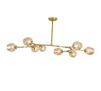 GONMDOPY Lampadario Sputnik Industriale Moderno, Plafoniere per la Casa,Dari Industriali Creativi,Dario a Sospensicon Bolla Di Vetro,Da a Sospensie27 Stile Retrò per Ristoranti, Trasparente/Amber/8-