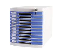 GONMDOPY Mobile File Cabinet-File Rack,Boîte De Rangement Pour Classeurs Mobilier De Bureau Coffret D'Archives Bureau En Plastique À 10 Étages Avec Serrure Type De Tiroir Haute Capacité Fichiers A4