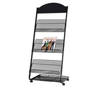 GONMDOPY Scaffali, Portadocumenti, Portagiornali, Portariviste Espositore per Materiale Pubblicitario Portariviste Contenitore Portagiornali Portariviste a Quattro Livelli Portadepliant Multifunziport