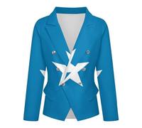 GONMFKM Blazer da Donna A Maniche Lunghe Formale da Lavoro da Ufficio Casual con Stampa della Bandiera della Somalia vestibilità Slim Elegante con Un Bottone Taglia XL