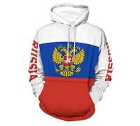 GONMFKM Felpa con Cappuccio con Stampa Russa Unisex Oversize da Uomo E da Donna, da Rugby, Hip Hop, Streetwear, in Poliestere, con Stampa Astratta Harajuku, con Tasca per Allenamento S