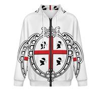 GONMFKM Felpa con Cappuccio da Uomo Oversize A Maniche Lunghe con Stampa Bandiera della Sardegna E Dell'Italia con Cerniera E Tasca Taglia 4XL