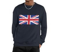GONMFKM Felpa Girocollo da Uomo A Maniche Lunghe Morbida Felpa Pullover in Misto Cotone Leggera Ideale per Il Lavoro con Stampa della Bandiera del Regno Unito per Il Tempo Libero E Lo Sport