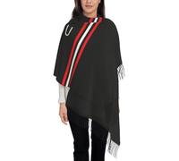 GONMFKM Scialle In Pashmina Stampato Con Bandiera Peruviana - Sciarpa Invernale Di Lusso Con Motivo A Righe E Lettere Grande Stola Spessa Per Donna Scialle Con Nappe Sciarpe Lunghe