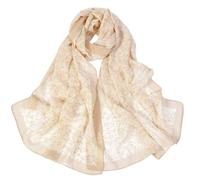 GONMFKM Sciarpe Di Chiffon Alla Moda Per Le Donne Sciarpa Da Donna Leggera Piccola Stampa Floreale Georgette Scialli Traspiranti Sottili Avvolge Sciarpe Da Viaggio Per Abbigliamento Decorativo,Albic