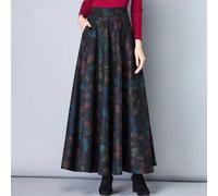 Gonna 1 taglie forti vita alta swing plissettata retr?? maxi