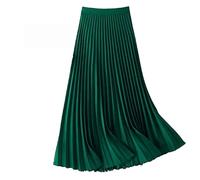 Gonna a pieghe da donna, a vita alta, linea ad A, elegante gonna lunga | Le sottili pieghe conferiscono alla gonna da donna una silhouette elegante e fluida e un look femminile per tutti i giorni.