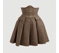 Gonna a pieghe in stile retrò con motivo check in vita alta Ultra, abbigliamento per il ritorno a scuola, gonna a quadri, abbigliamento retrò da donna, gonna da palazzo L,M,S,XSquadriTessuto intreccia