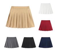 Gonna a pieghe per bambini e bambine, tinta unita, sportiva, in vita elasticizzata, in cotone, delicata sulla pelle, per bambini, gonna comoda per il tempo libero, per la primavera, l'estate