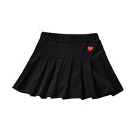 Gonna a pieghe per ragazze, gonna a scuola, minigonna, gonna cheer pieghettata, gonna casual skater, storie di Natale Leggi ad alta voce, Nero , 4-5 Anni