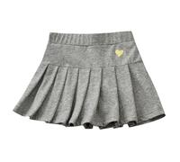 Gonna a pieghe per ragazze, gonna a scuola, minigonna, gonna cheer pieghettata, gonna casual skater, storie di Natale Leggi ad alta voce, grigio., 5-6 Anni